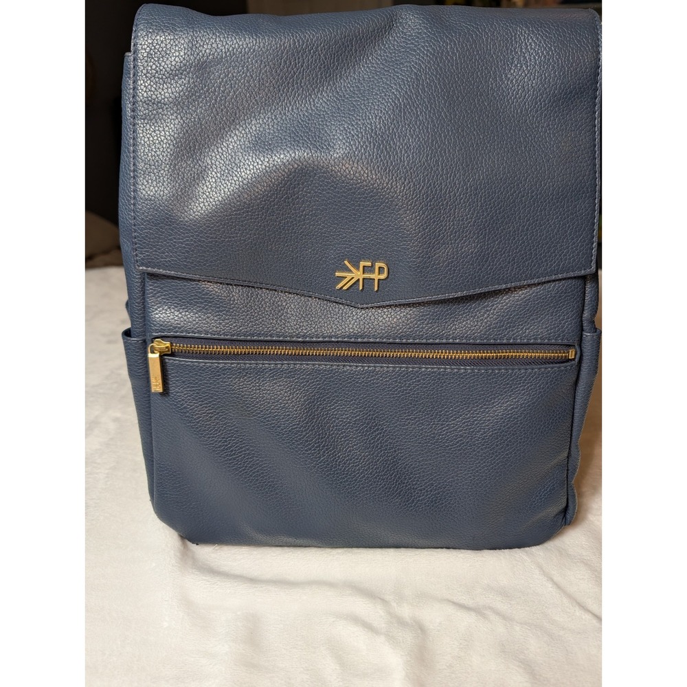 Freshly Picked Navy Diaper Bag Convertible Backpack Gold Hardwaree